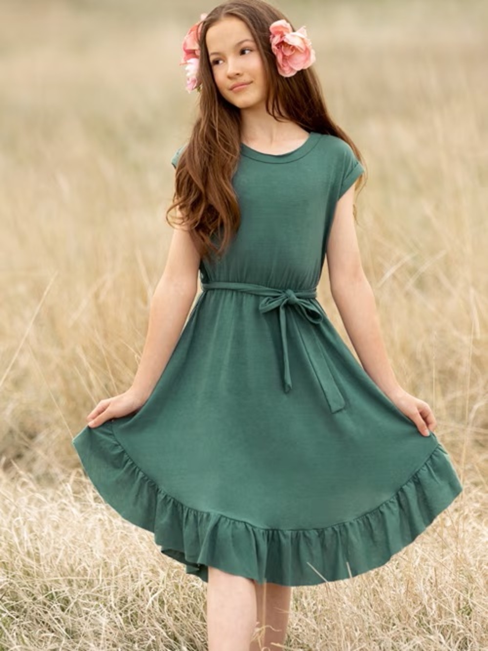 Joyfolie Girls Amoure Dress in Deep Teal Size 2 Mia Joy Dress